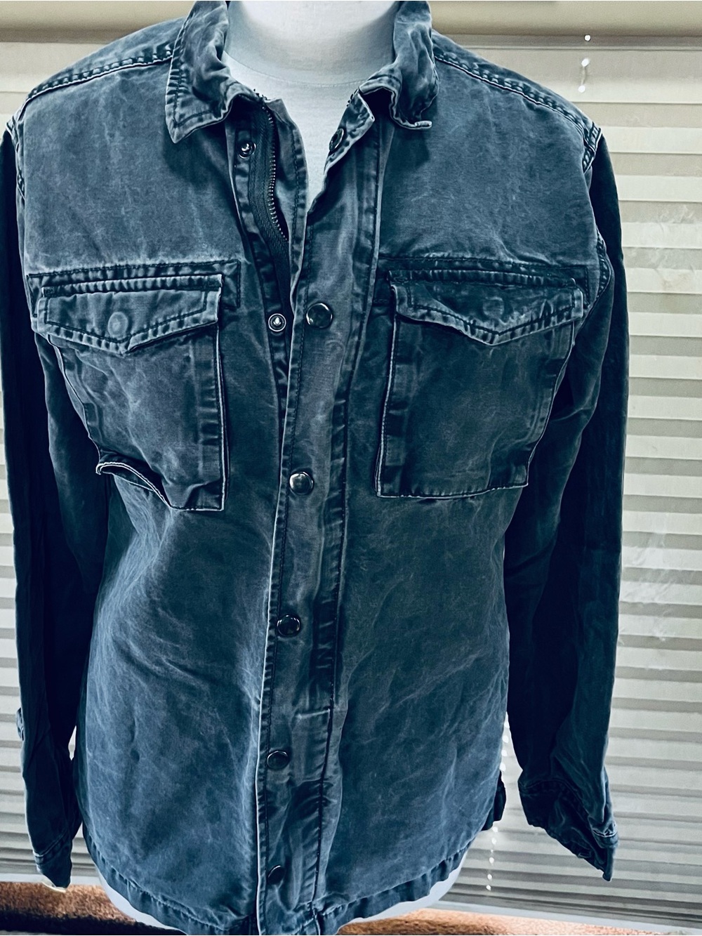 Original Paperbacks Mens/womens Black Washed Lightweight Shirt Jacket 🎆